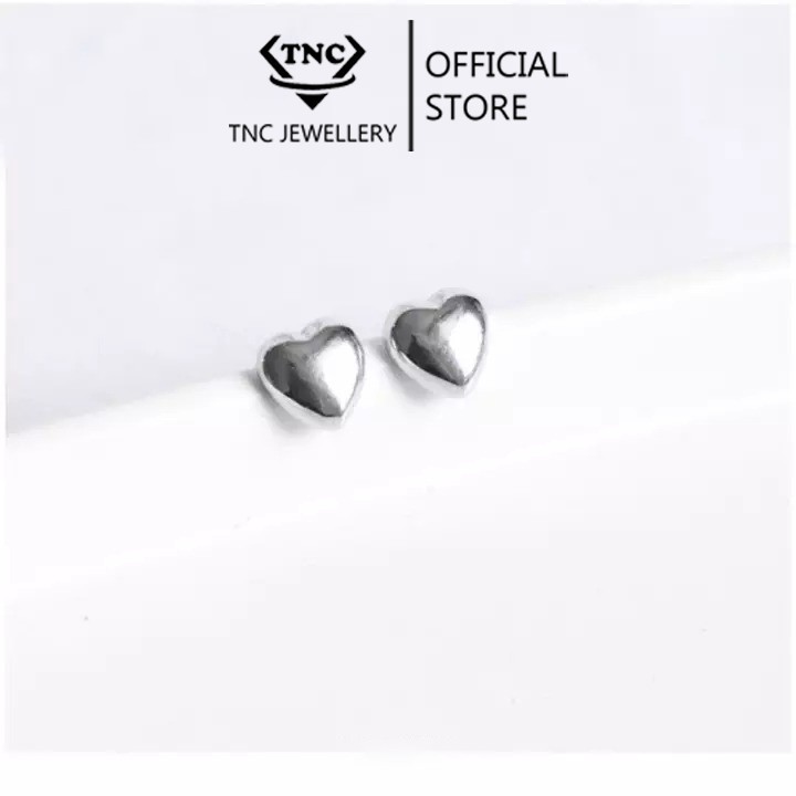 Bông tai bạc, khuyên tai bạc ta trái tim tnc jewellery