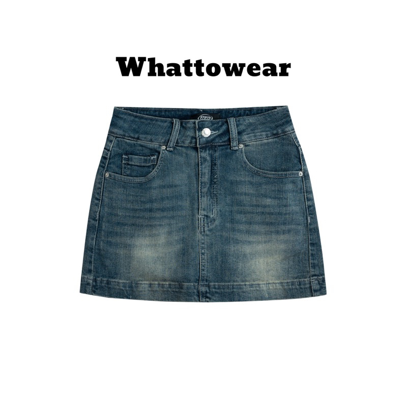 Chân váy quần denim co giãn SAND BLUE - Whattowear