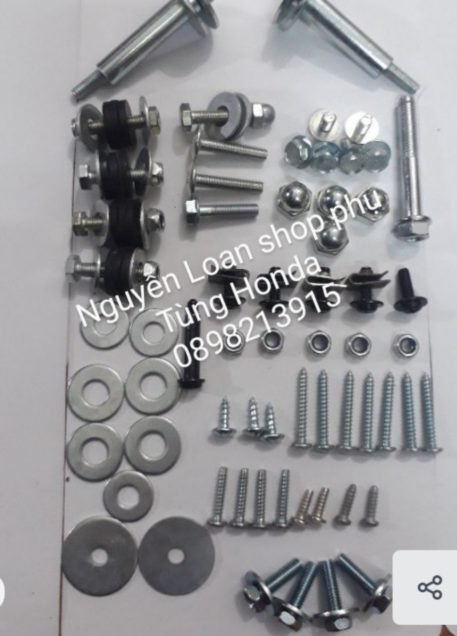 BỘ ỐC GẮN VỎ NHỰA XE SIRIUS - ỐC LOẠI ZIN