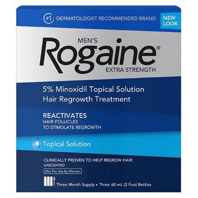 [ Bán sỉ ] Gel mọc tóc dành cho nam Rogaine Extra Strength Hộp 3 chai