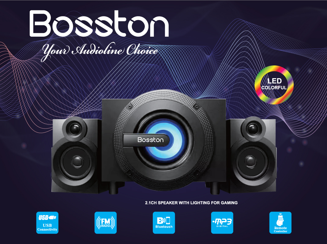 Loa vi tính công suất lớn, Loa vi tính chính hãng, giá rẻ, Loa Vi Tính Bluetooh 2.1 Bosston T3700-BT, Điều chỉnh âm thanh Volume, bass,Treble, bảo hành 12 tháng