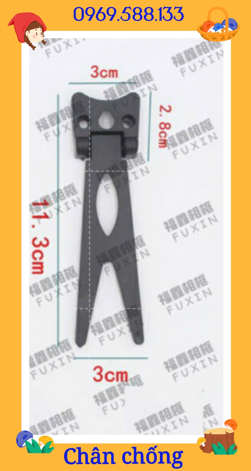 Chân để bàn khung ảnh cỡ nhỏ 11cm phù hợp cho khung ảnh cỡ từ 15x21cm trở xuống.: