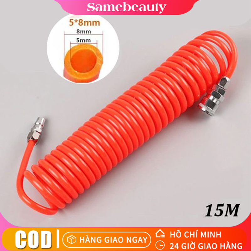 Ống vòi máy nén khí Polyurethane PU 15M 8 * 5 mm có đầu nối cho Công cụ máy nén khí