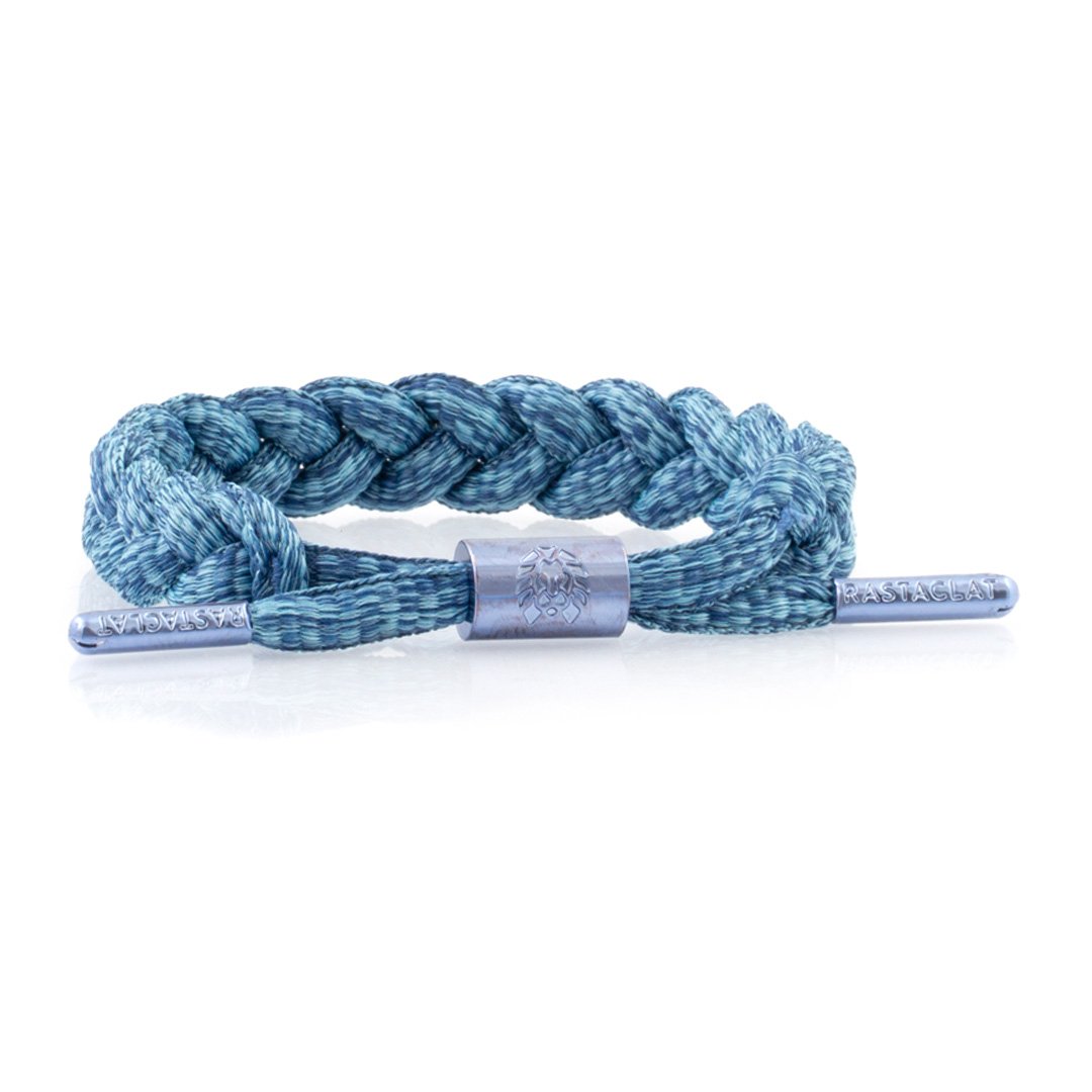 Vòng tay Rastaclat SIBERIAN dây đan chéo xanh navy phối xanh lục lam RAS11200061