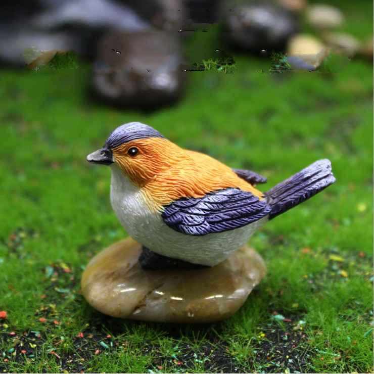 Mô hình chim sẻ và tổ chim cho các bạn trang trí bể cá non bộ tiểu cảnh, terrarium - 9