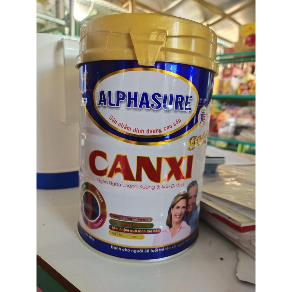 Sữa ALPHA SURE GOLD CANXI 900G NGỪA LOÃNG XƯƠNG