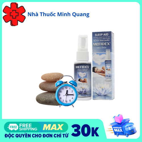 Mefidex - Cho Bạn Giấc Ngủ Ngon - xịt miệng chứa Melatonin hỗ trợ mất ngủ 30ml