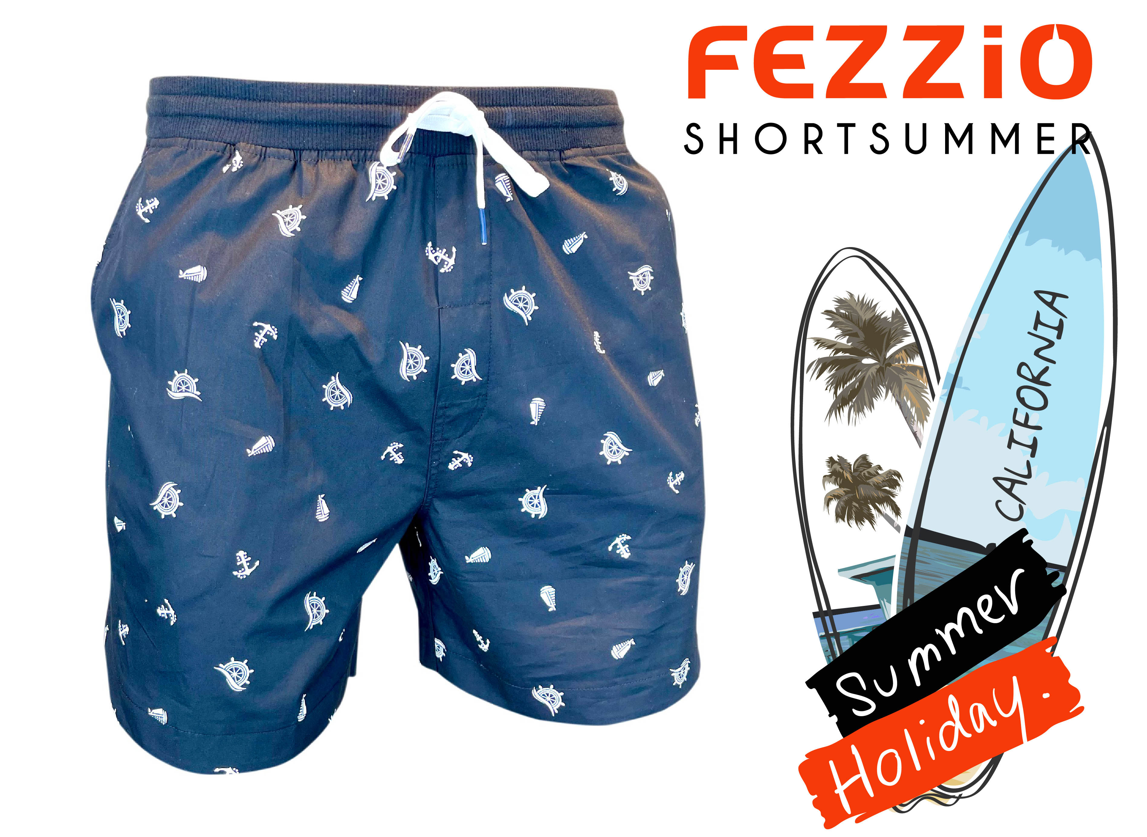 Sale khủng quần đùi nam, quần short mặc nhà chất vải kate cotton nhập khẩu mềm mát thương hiệu Fezzio chính hãng