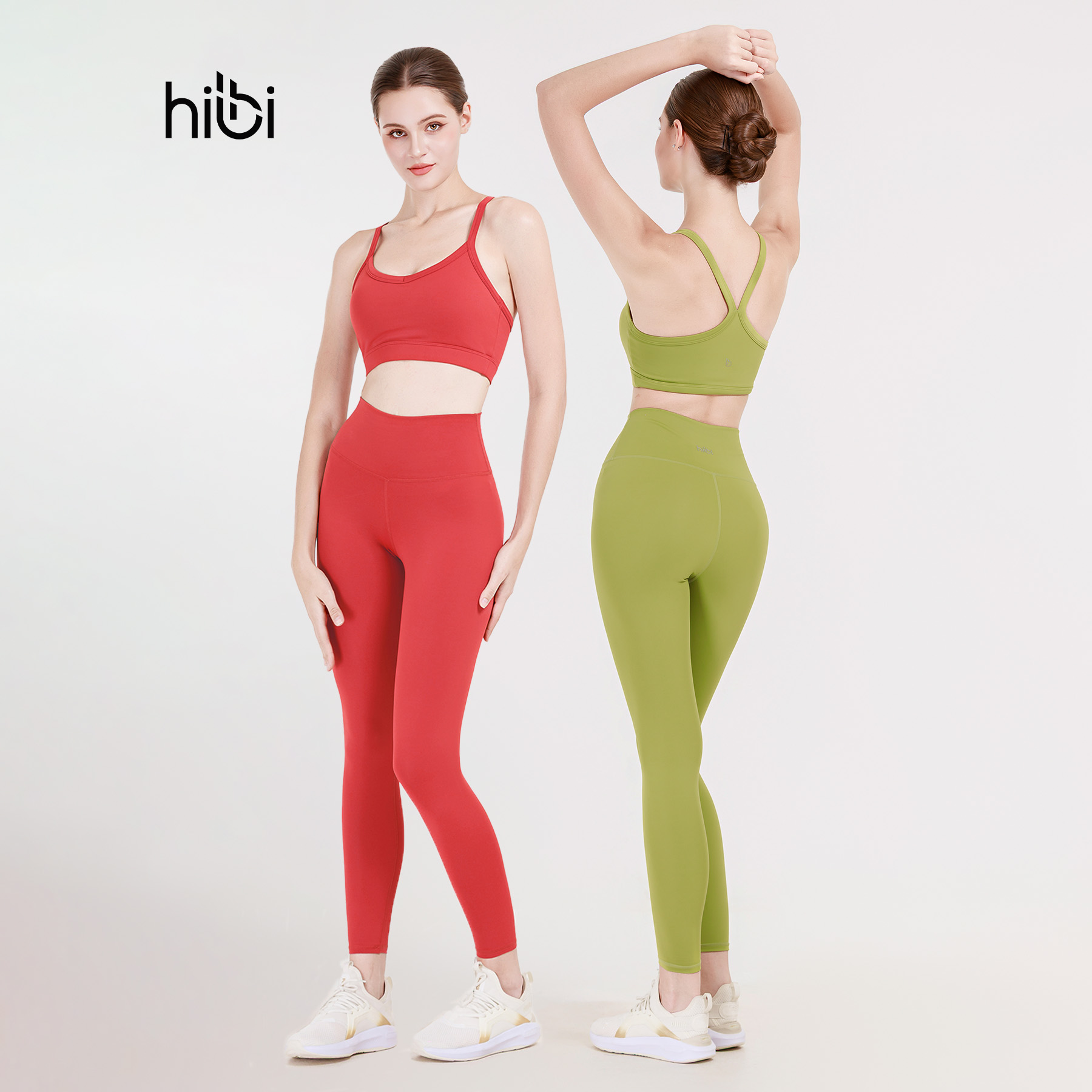 Set Đồ Tập Yoga Gym Hibi Sports H180 Kiểu 2 Dây Ba Lỗ Cổ Tim Kèm Mút Ngực 