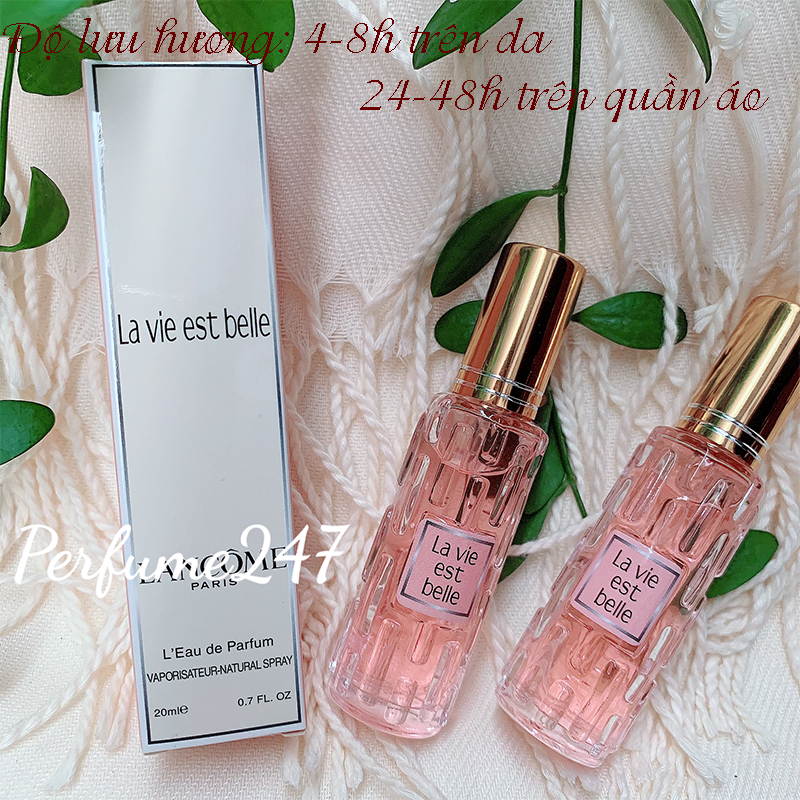 Combo 2 chai nước hoa mini nữ 20ml thơm lâu-mùi lc lá