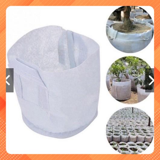 5 Túi Vải Địa Không Dệt có 2 quai xách trồng cây loại 1 ( 30x35 ) - dể ươm trồng cây
