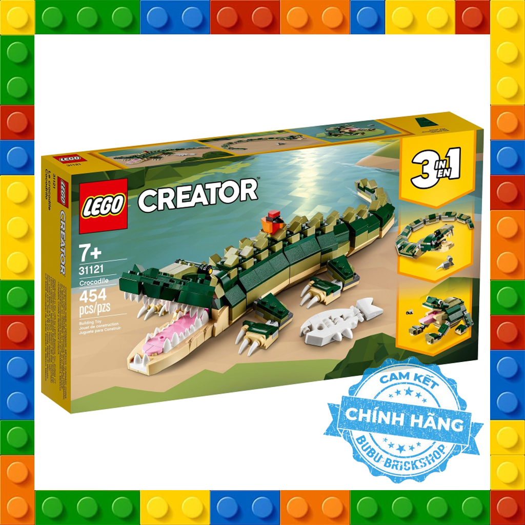 Lego creator 31121 - crocodile - bộ xếp hình lego cá xấu