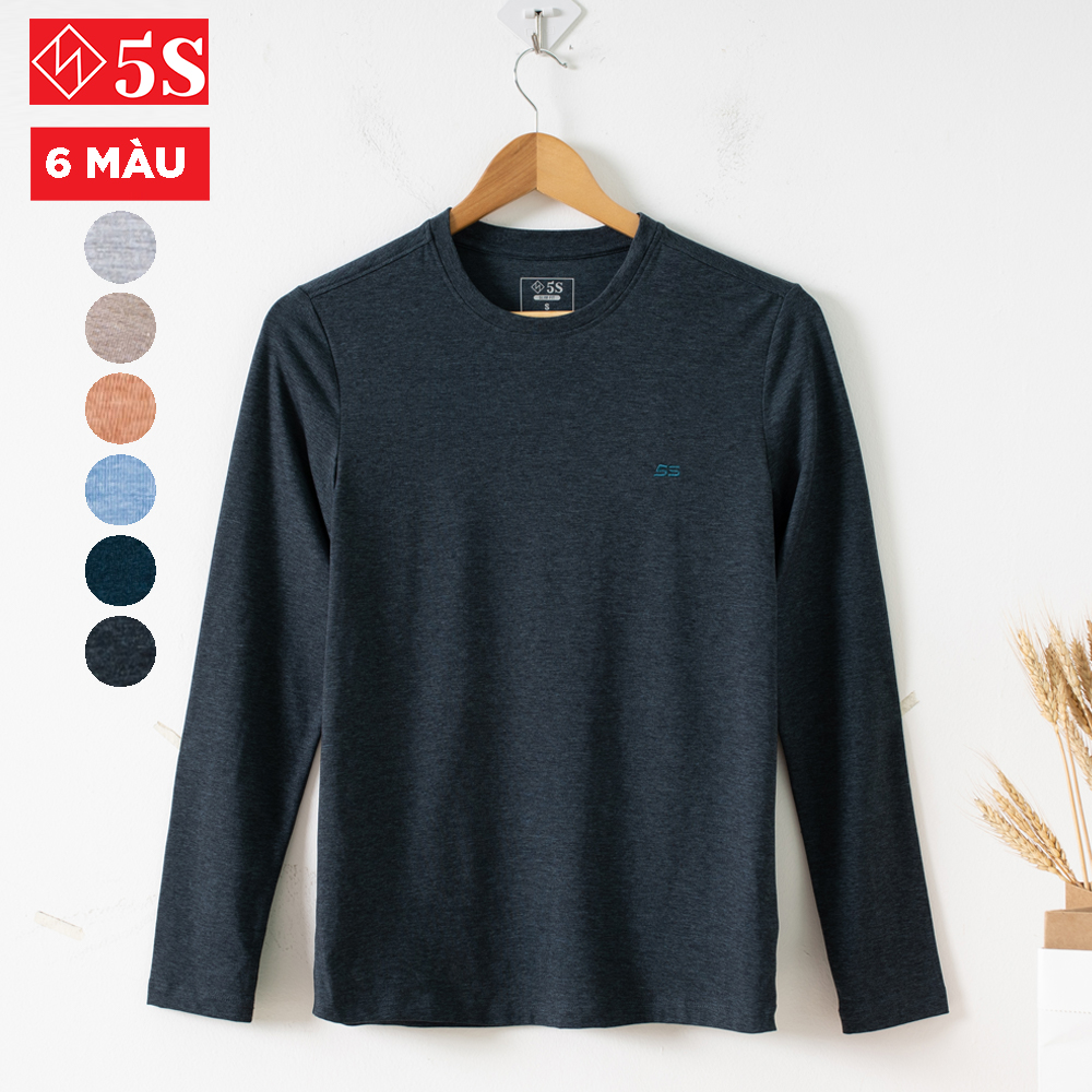 Áo Thun Nam Dài Tay Chống Nắng 5S (4 màu) Chất Cotton Cao Cấp, Không Phai Màu, Co Giãn Tốt, Phom Dáng Trẻ Trung (ATI)