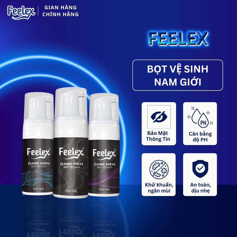  Dung dịch vệ sinh nam Feelex care Men dạng bọt hương thơm nam tính mát lạnh - 100ml 