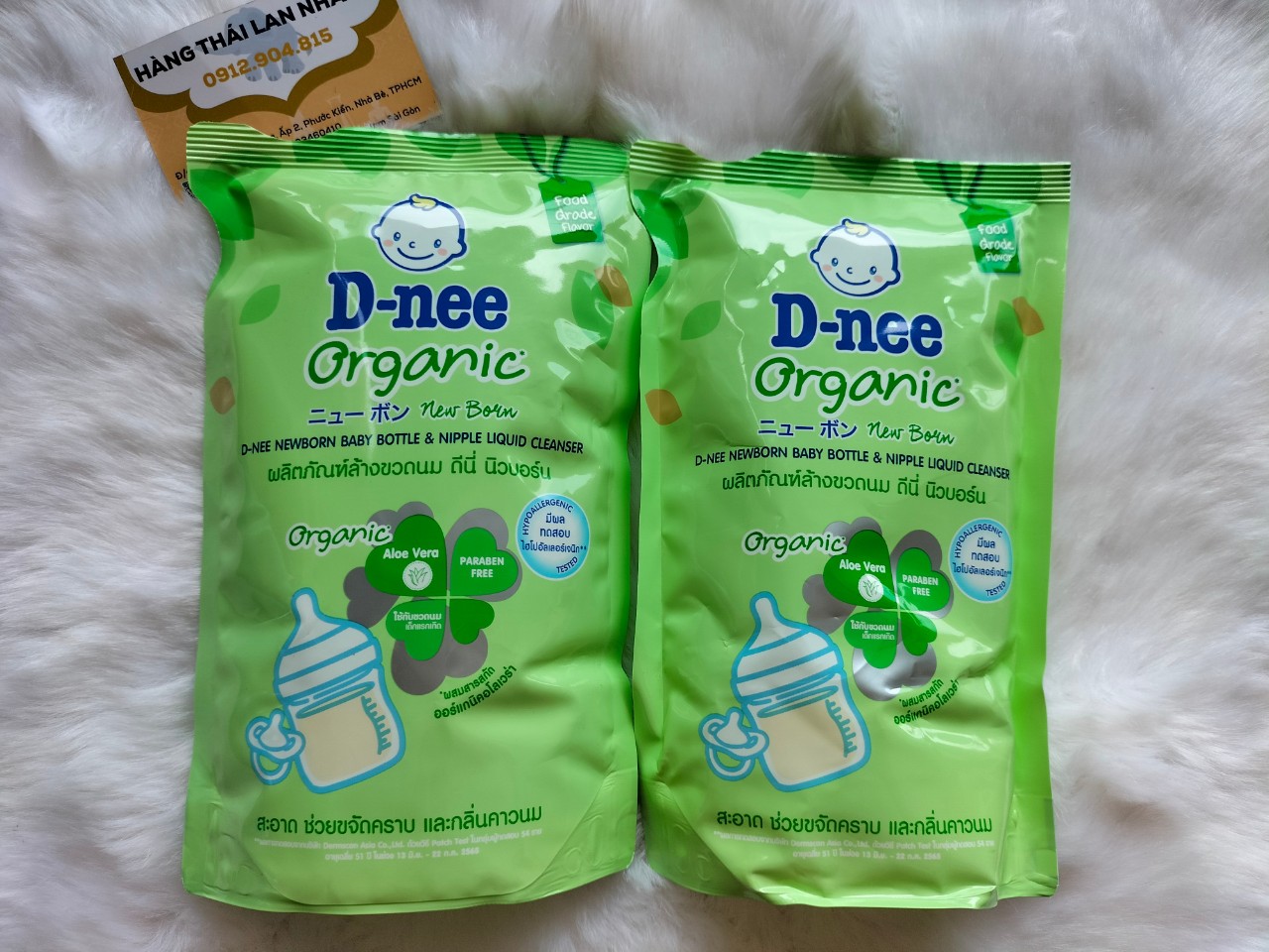 Combo 2 bịch Nước rửa bình sữa Dnee Thái Lan 550ml- Súc bình sữa