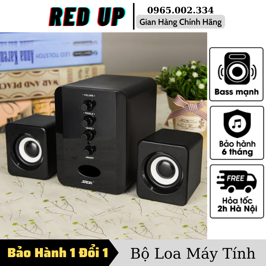 Bộ loa máy tính usb sada d202 super bass công suất lớn, loa máy tính giá rẻ, âm thanh sống động, thiết kế đẹp mắt, bền bỉ, loa vi tính giá rẻ, loa di động, loa usb cao cấp