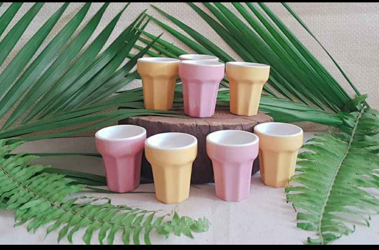 Set 4 ly sứ ăn trứng vịt lộn