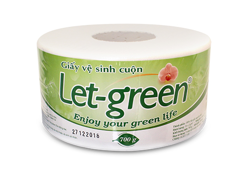 Giấy vệ sinh cuộn let green 700g