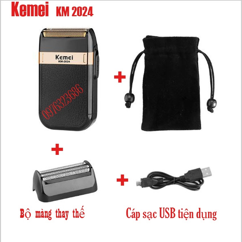 [CHÍNH HÃNG KEMEI] Máy cạo râu Kemei 2024 Thiết kế đẹp sang trọng chuyên dùng cạo râu cạo trắng tóc rất tốt