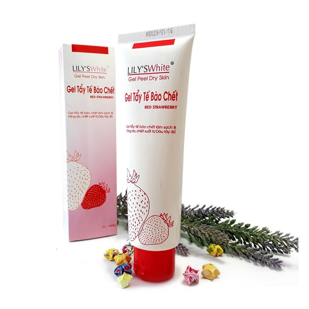 🍀🍀Gel tẩy tế bào chết Lily's white Dâu - 100g