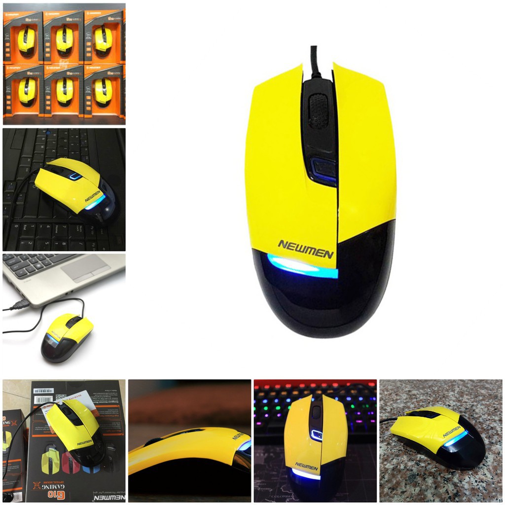 Chuột Mouse NEWMEN G10 PLUS Black Yellow USB Chính hãng