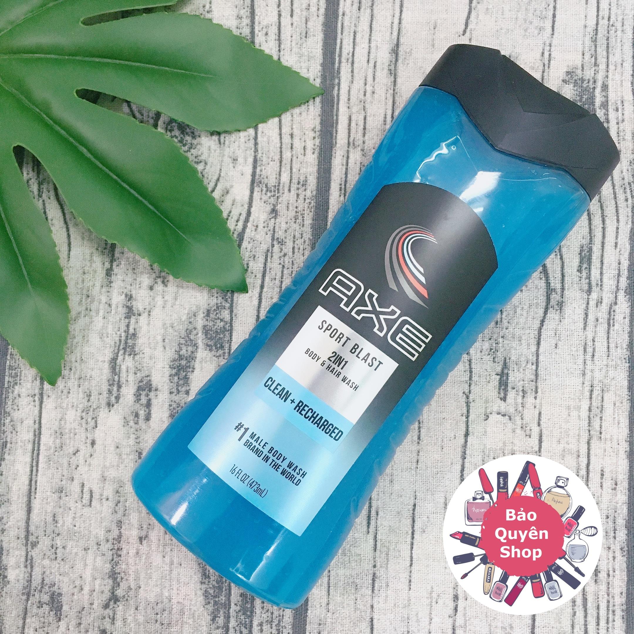 Sữa tắm gội nam 2in1 - axe sport blast - body & hair wash 473ml
