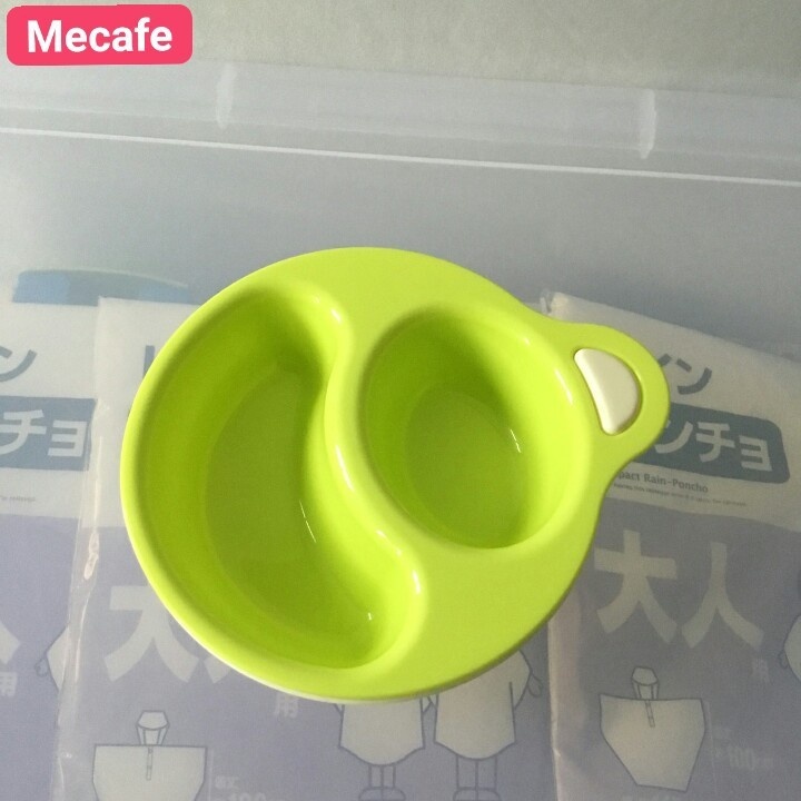 Khay ăn dặm,bát ăn dặm chia 2 ngăn Inomata cho bé ăn dặm - Hàng nội địa Nhật.