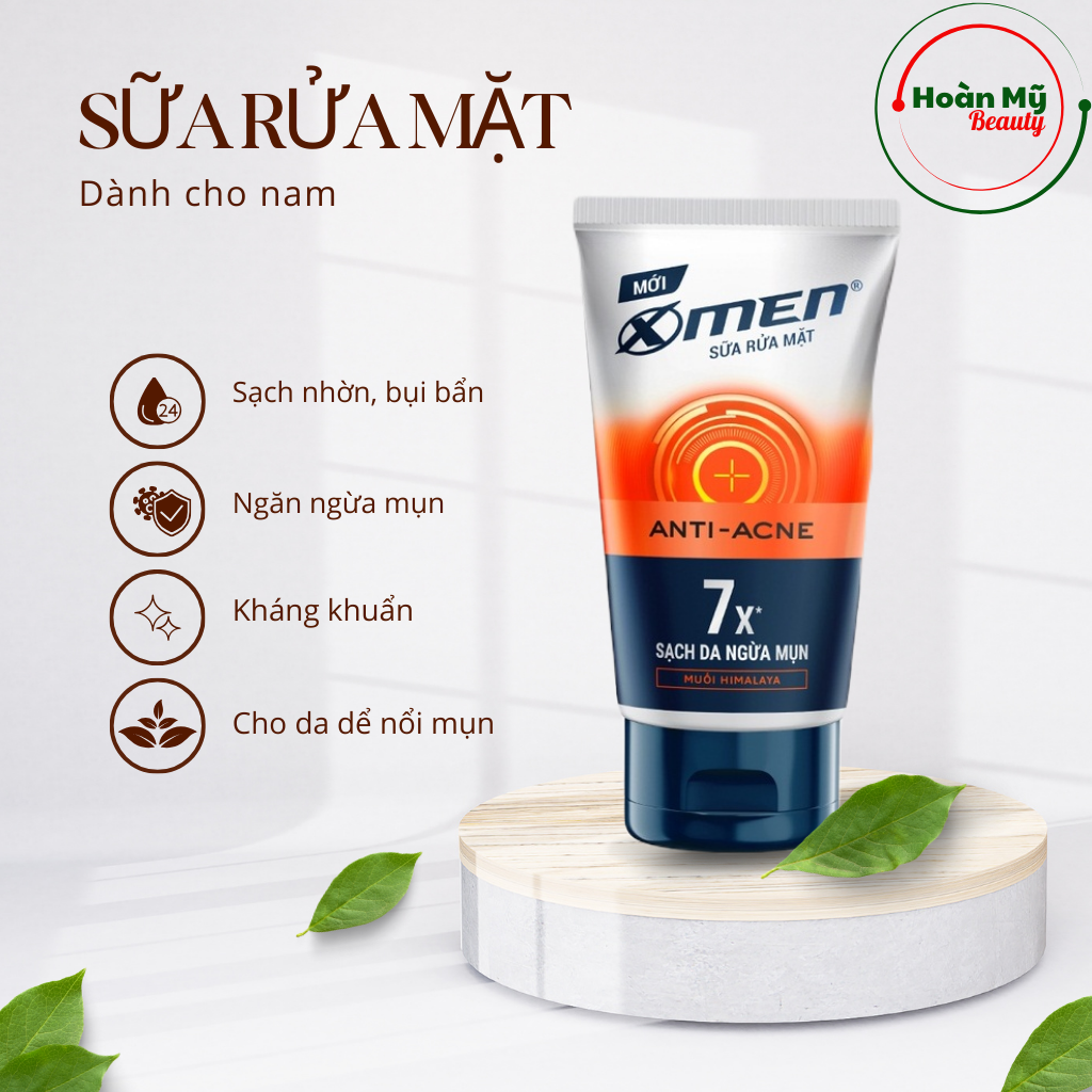 Sữa rửa mặt X-men sạch nhờn ngừa mụn 100ml - Dành cho nam