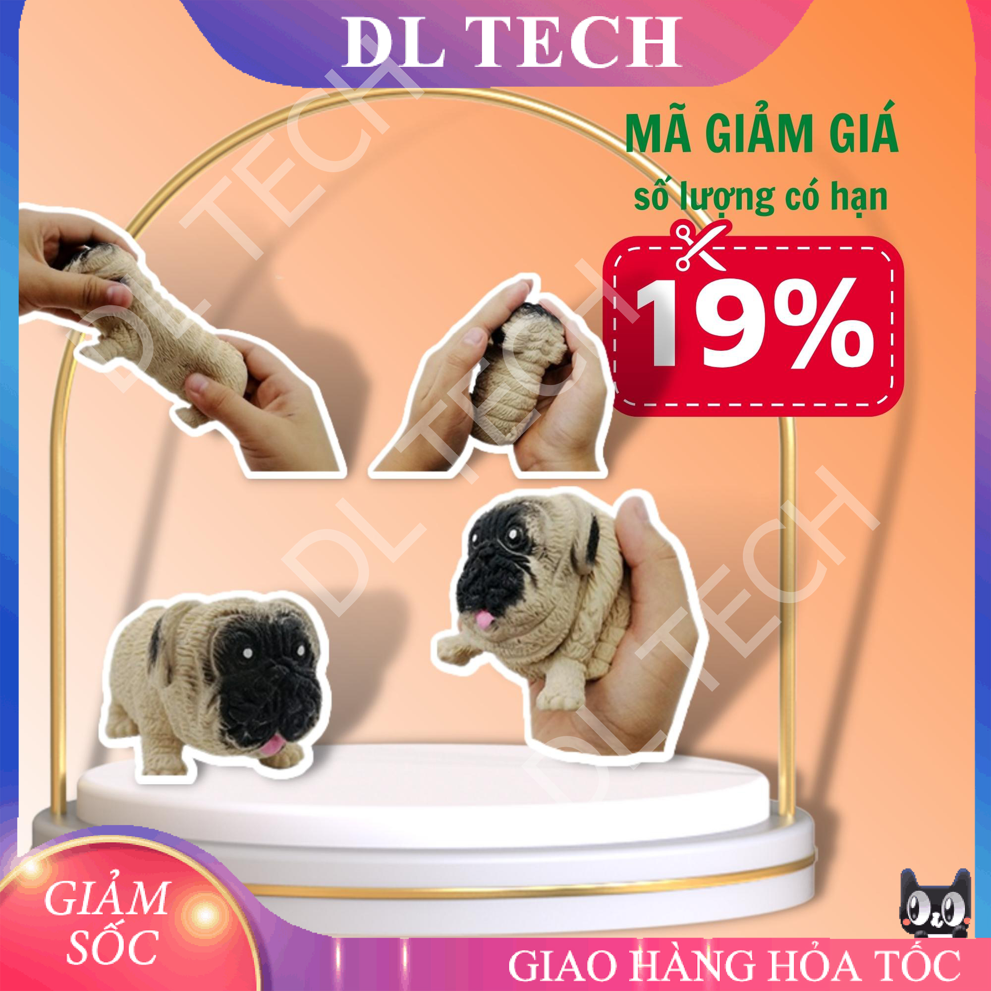 Đồ Chơi Con chó Cún yêu BẰNG NHỰA DẺO XẢ STRESS CD1 Dễ thương MANG LẠI NIỀM VUI CHO NGƯỜI SỬ DỤNG DL TECH