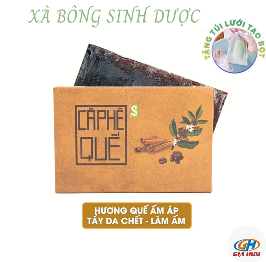 Xà bông sinh dược cà phê quế 100% tinh chất thiên nhiên 100g
