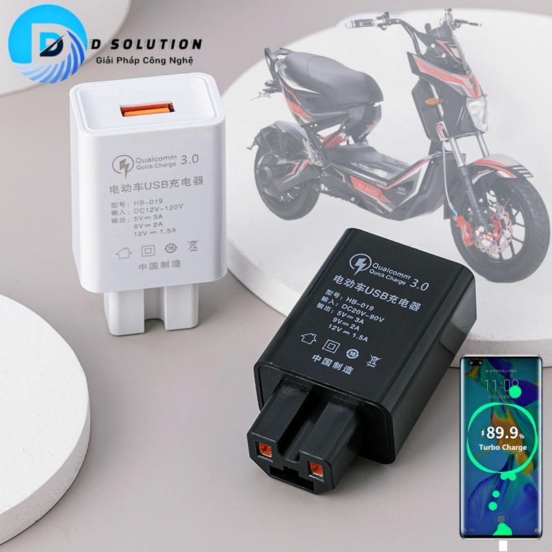 Sạc Điện Thoại Trên Xe Máy Điện Xe Đạp Điện Sạc Nhanh Quick Charger 3.0