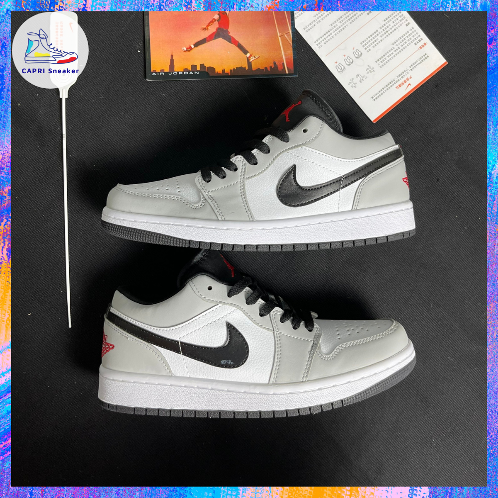 Giày thể thao sneaker nam nữ JD1 màu xám cổ thấp bản chuẩn / CAPRI Sneaker