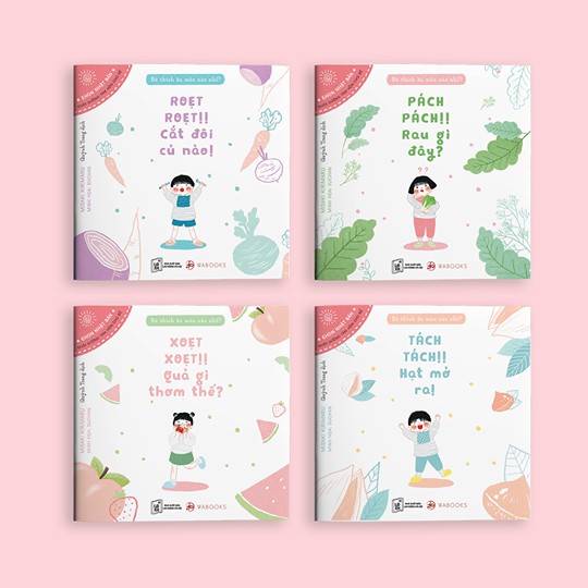 Sách - bé thích ăn món nào nhỉ? - bộ 4 cuốn ehon nhật bản dành cho trẻ từ 0-3 tuổi