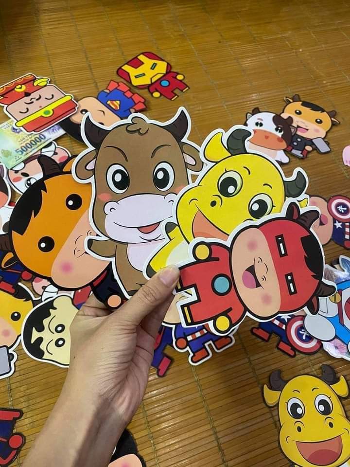 Bao lì xì trâu, bò 🐄🐮 và các nhân vật hoạt hình cute