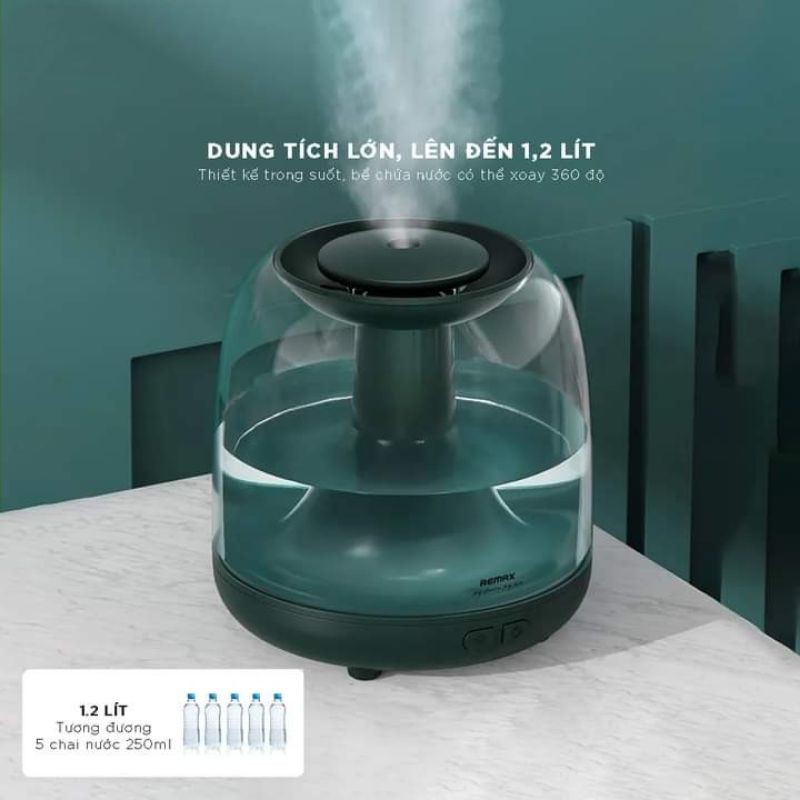 Máy phun sương tạo độ ẩm kiêm đèn ngủ Remax RT-A500 1200ml - Hàng nhập khẩu
