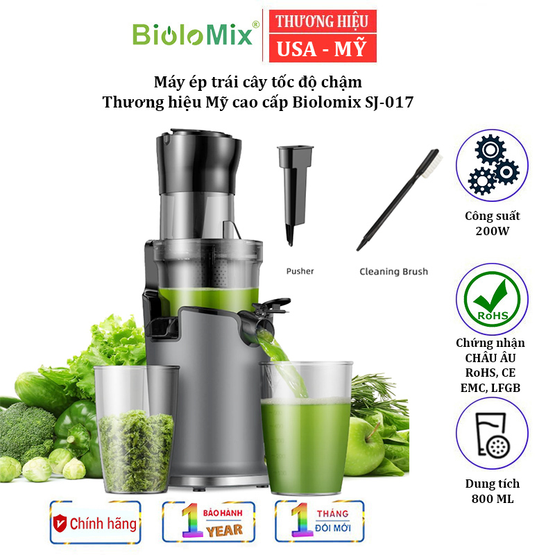 Biolomix sj-017 slow juicer 800ml capacity 200W-US imported product