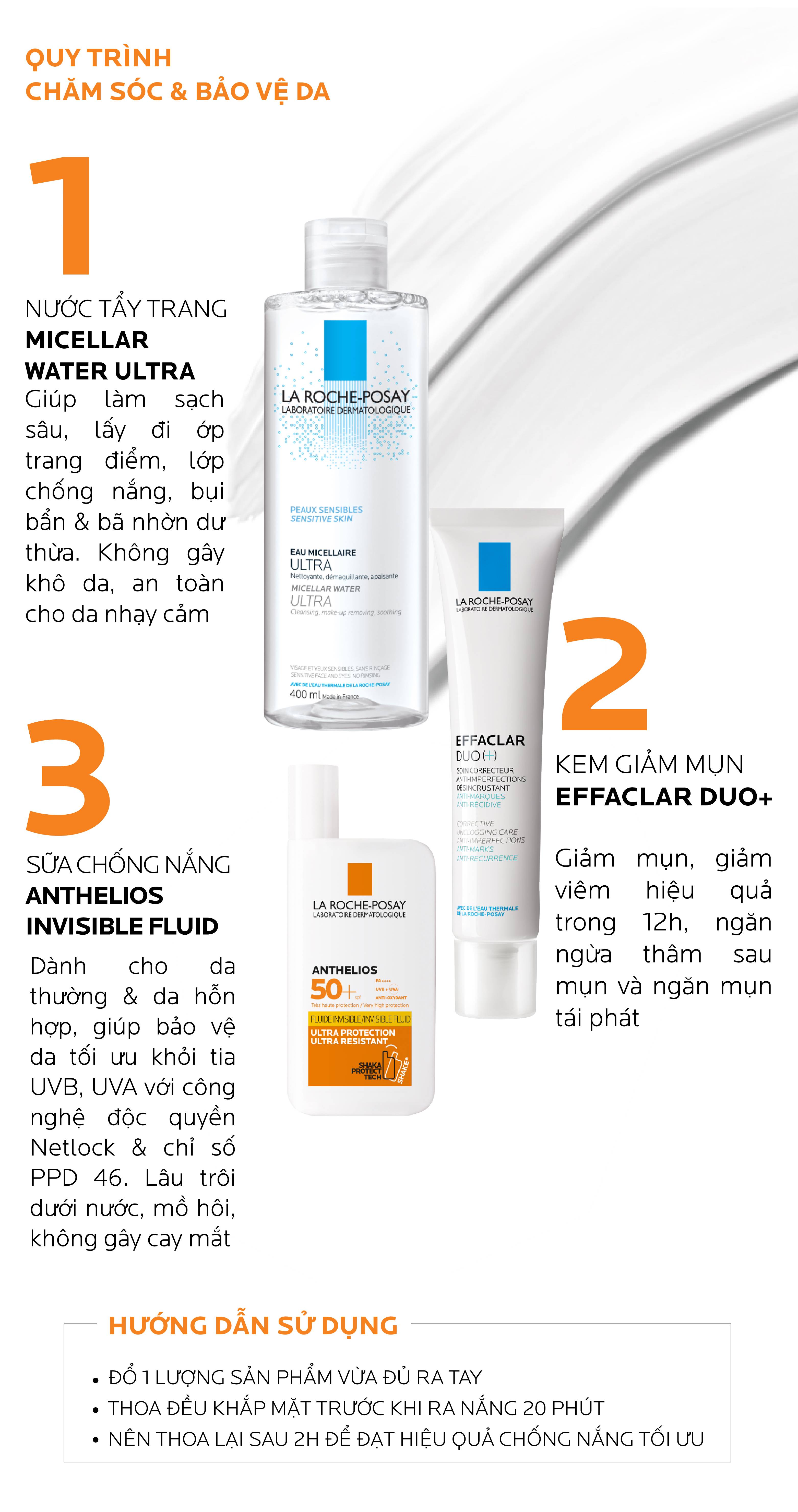 Kem chống nắng dạng sữa lỏng nhẹ không nhờn rít La Roche-Posay Anthelios Invisible Fluid SPF 50+ 50ml 9 1c5e25c3ffa967b27f2b31e7490b5b84