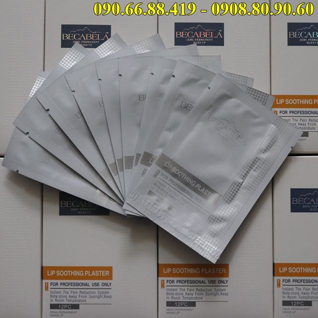 [HCM]Hộp 12 miếng - Tê dán ủ môi Becabela phun xăm của Đức