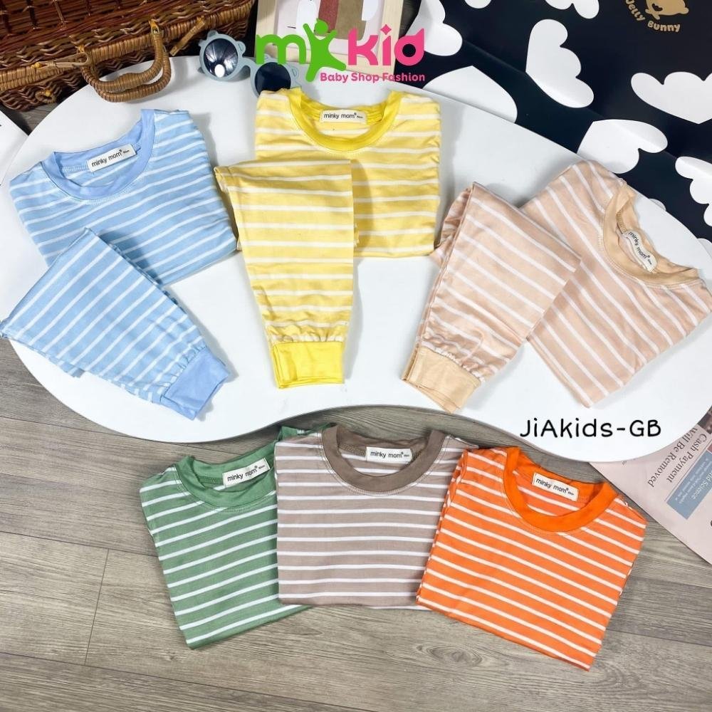 Quần Áo Bé Trai Bé Gái MK KID - Size Đại Cho Bé 6-26Kg - Bộ Thun lạnh cho bé với các được kẻ sọc dễ thương