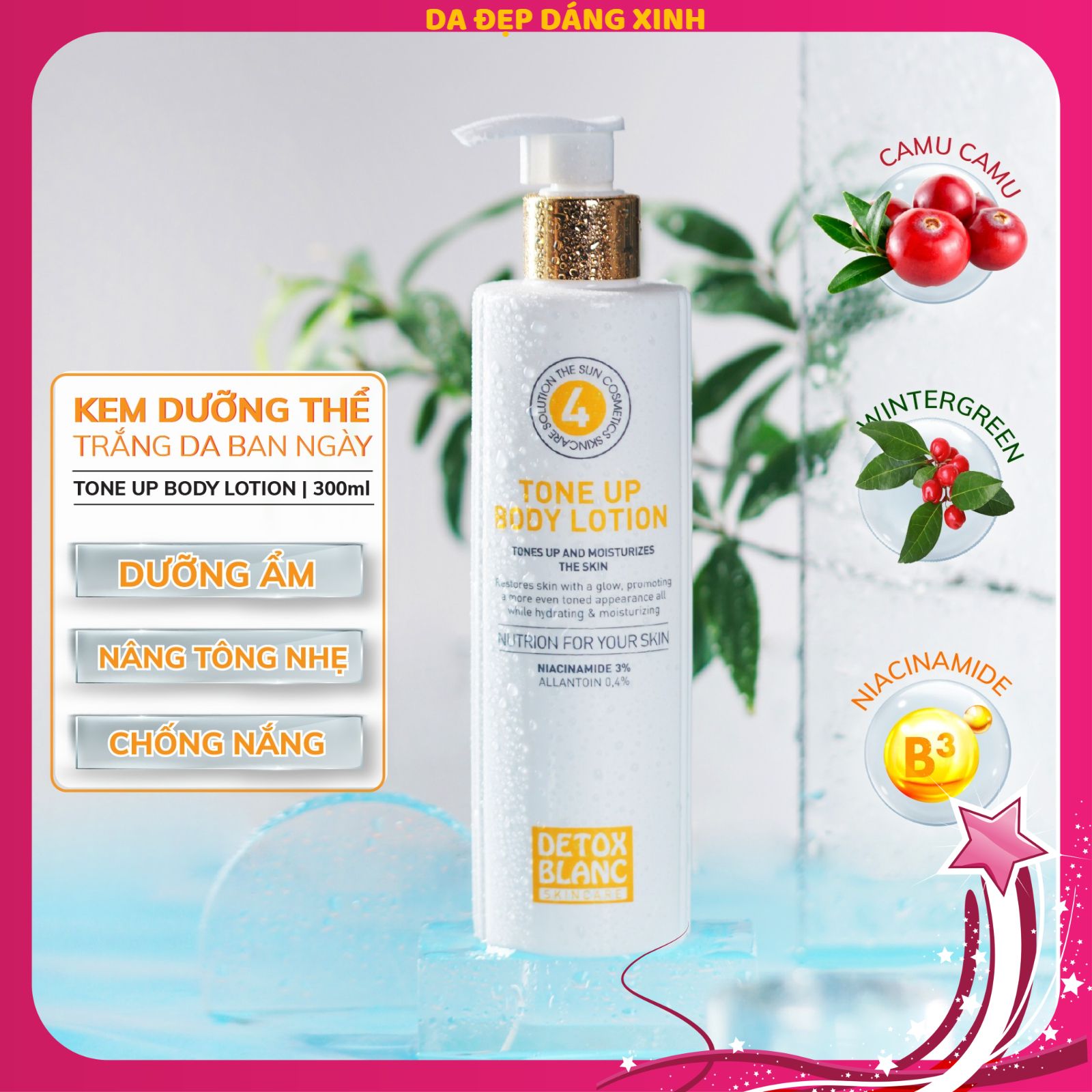 KEM DƯỠNG THỂ TRẮNG DA CHỐNG NẮNG DÀNH CHO BODY DETOX BLANC(PHIÊN BẢN MƠI)