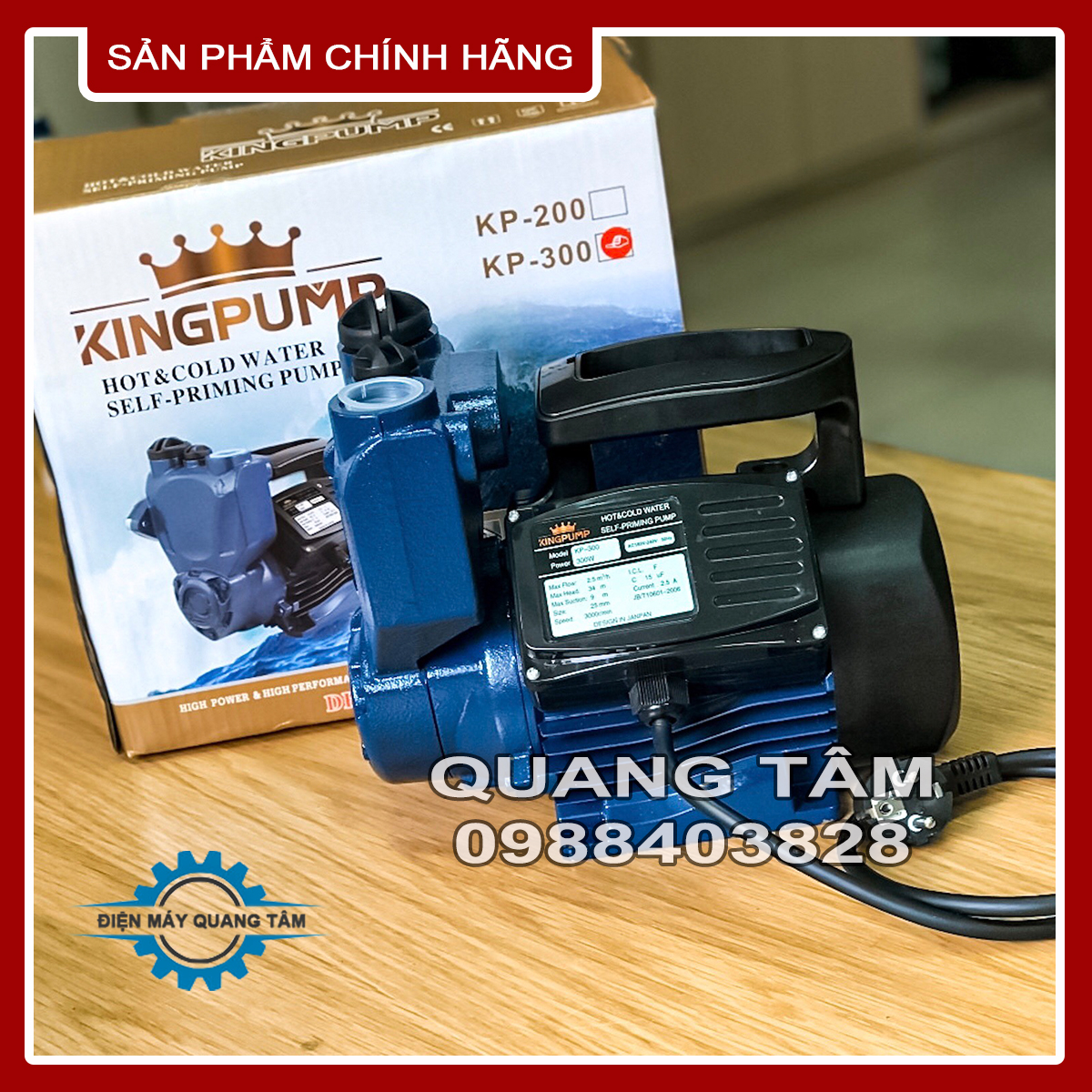 Máy bơm nước chân không tự mồi kingpump kp-200 và kp300