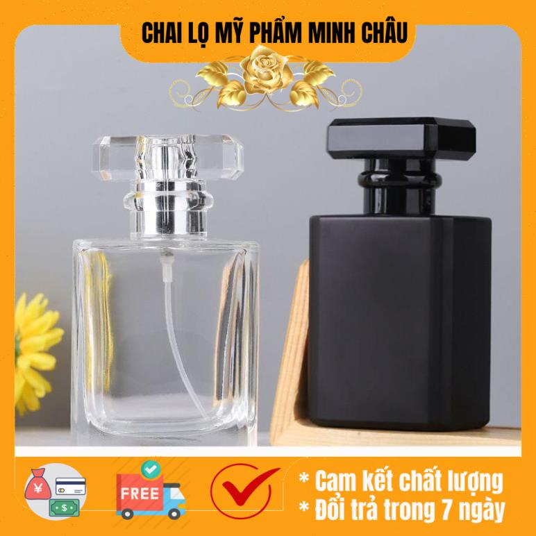 Lọ chiết nước hoa 30ml/50ml nắp trong / lọ đựng dầu thơm