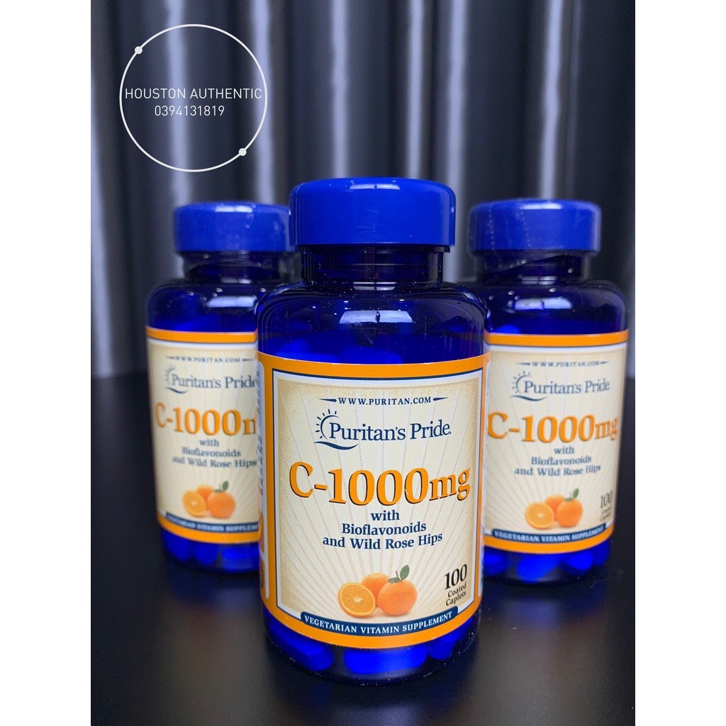 Viên uống Vitamin C 1000mg Puritan's Pride hộp 100 viên _ Live mua hàng tại Mỹ