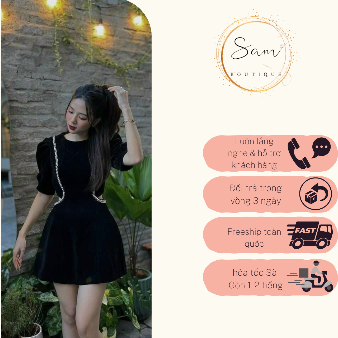 Đầm tiệc khoét eo đính đá dt01