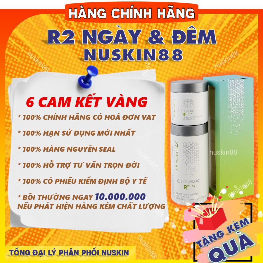 Viên thanh xuân Ageloc R2 - R2 Day - R2 Night - Nuskin chính hãng - Nuskin88 - Ageloc Lumispa Boost - TR90