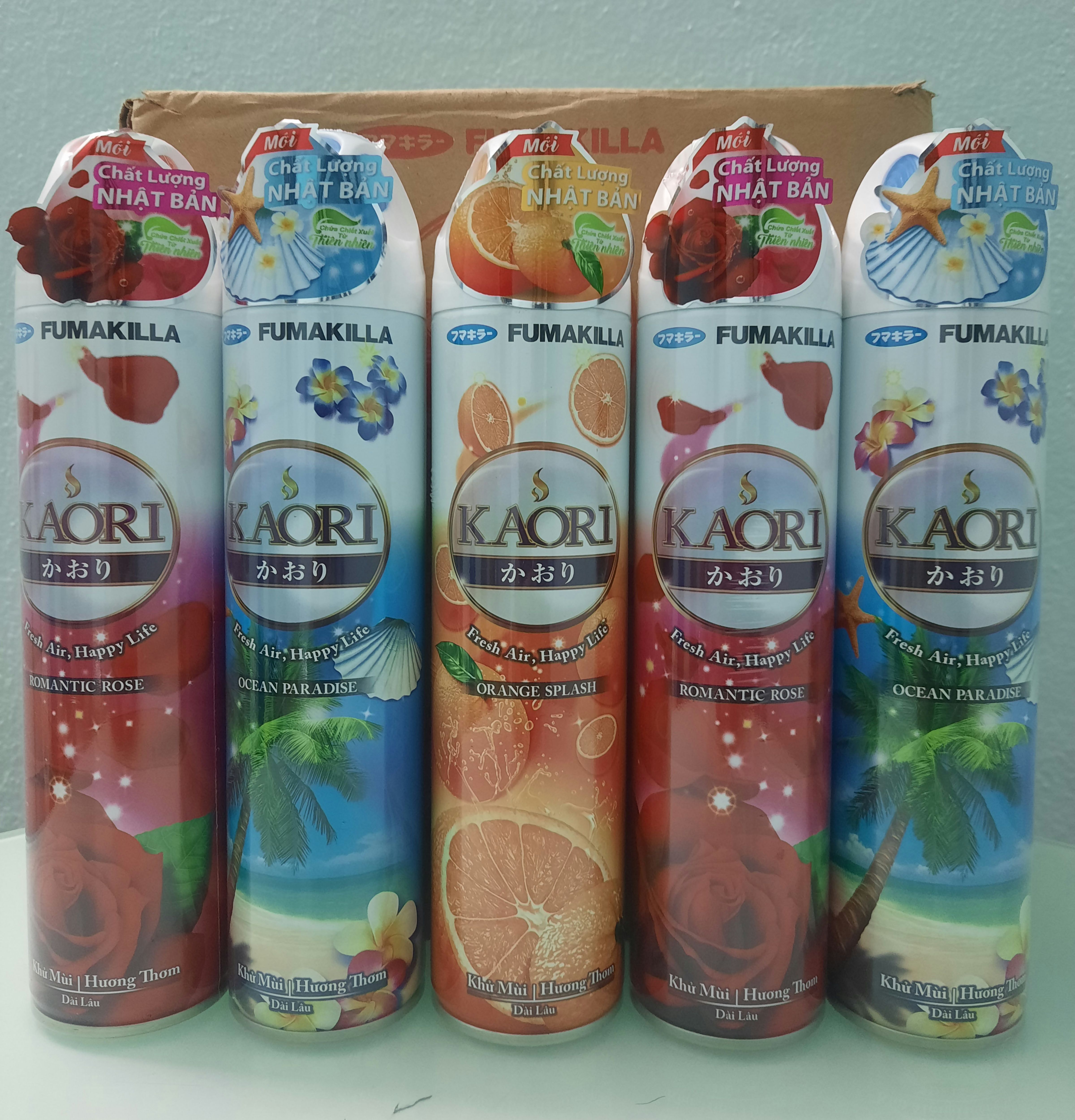 Xịt thơm phòng hương nước hoa cao cấp KAORI 280ml lưu hương lâu, khử mùi hiệu quả