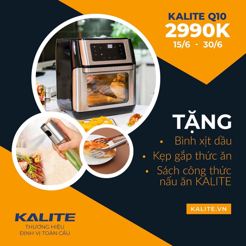Nồi chiên nướng không dầu Kalite Q10