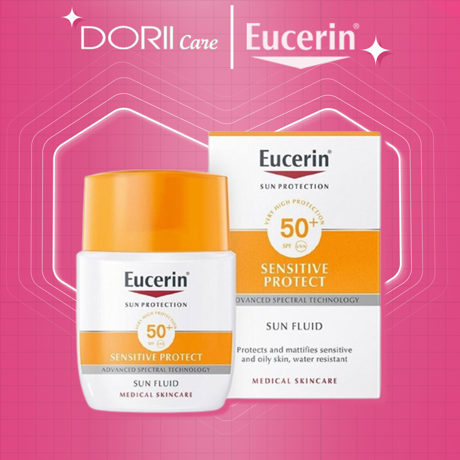 Kem chống nắng eucerin sun mattifying fluid 50+ 50ml