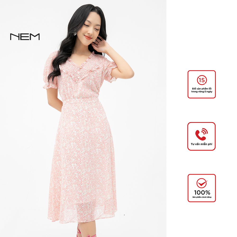 Đầm hoa thiết kế nem fashion d06422