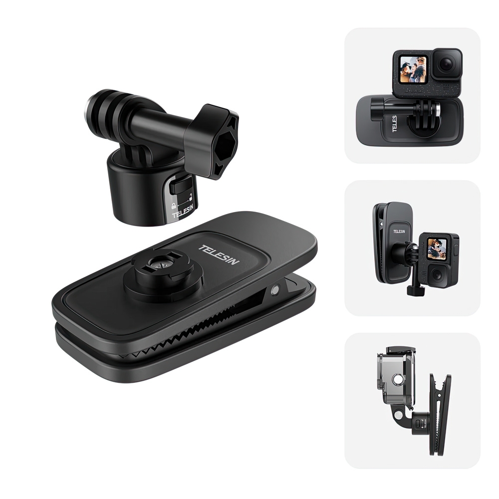 Kẹp dây balo gắn gopro và action cam telesin